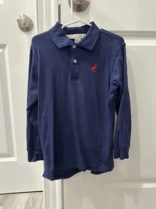 The Beaufort Bonnet Company LS Prim & Proper Polo Navy w/Red Stork Size 6 - Picture 1 of 3