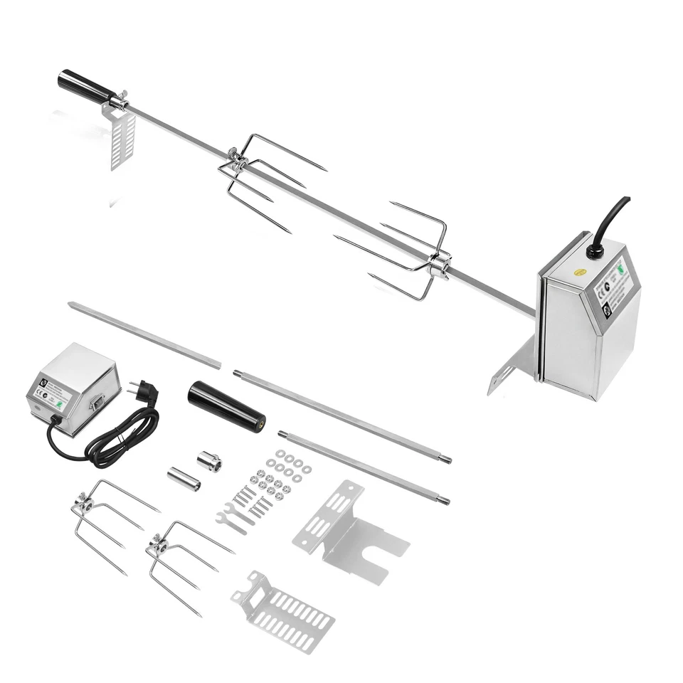 117cm BBQ Drehspieß Grillspieß mit Motor für Rotisserie Gasgrill Edelstahl Beste - Bild 1 von 4