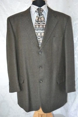 Abrigo deportivo de lana Jones New York para hombre a cuadros 3 botones delanteros talla 46L Foto 1 de 4