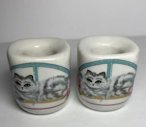 Juego de velas miniatura vintage gatito gatos flores diseño divertido Alemania Occidental mini - Imagen 1 de 7