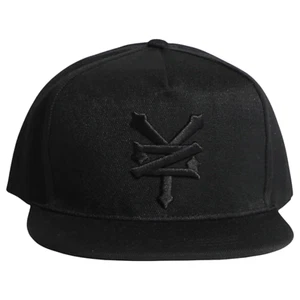 Zoo York Tonal Logo Black Flat Bill Snapback Cap Hat - Bild 1 von 3