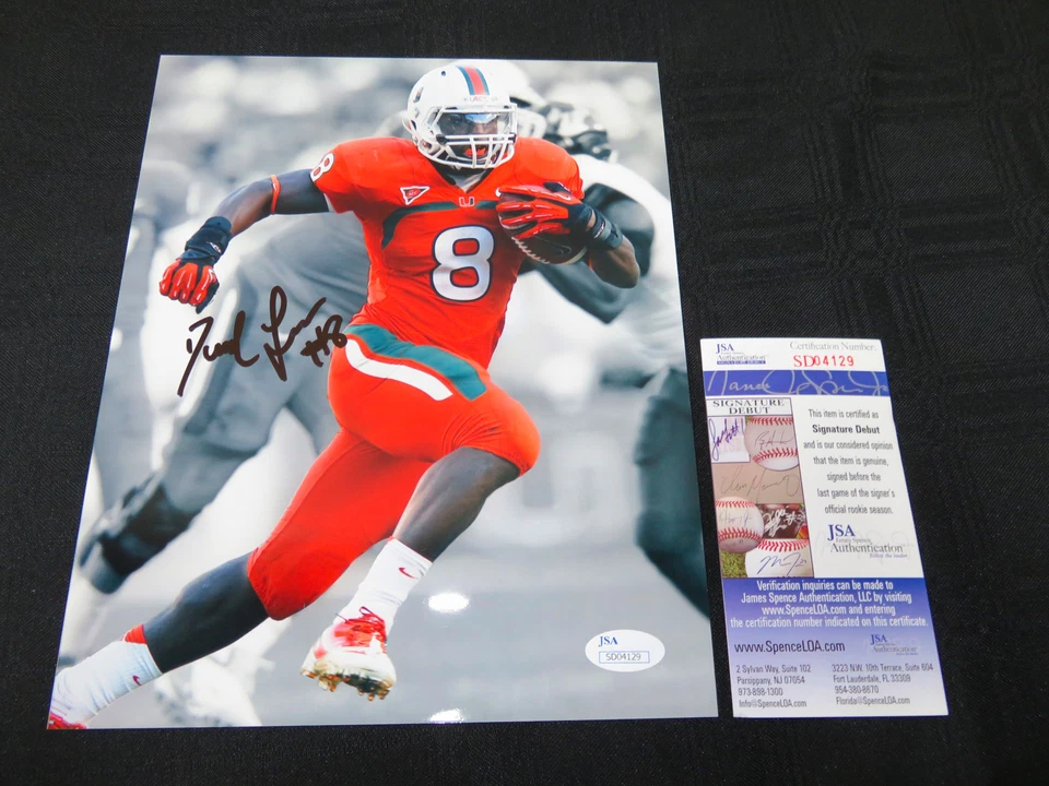 RANDY "DUKE" JOHNSON MIAMI HURRICANES SIGNED 8X10 PHOTO W/JSA COA SD04129 - Image 1 of 1