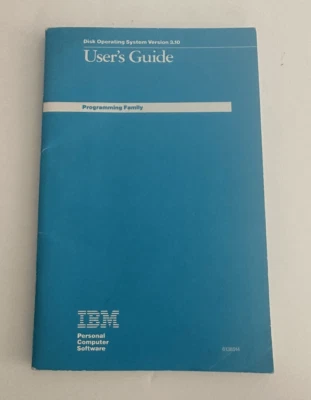 Vintage Tech 1985 DOS 3.10 IBM User’s Guide Disk Operating System Manual Book - Image 1 of 4