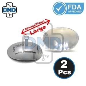 Hornhaut Augenschutz Edelstahl | L 29 mm x 21 mm | Augenlaserschutz | 2 Stück - Bild 1 von 4