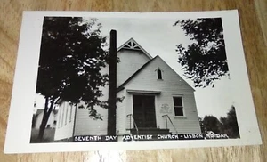 RPPC 7th DAY ADVENTIST CHURCH. LISBON NORTH DAKOTA. ND. CIRCA 1910. - Picture 1 of 3