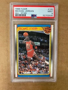 1988/89 Fleer #120 Michael Jordan All-Star PSA MINT 9 Free Shipping - Bild 1 von 2