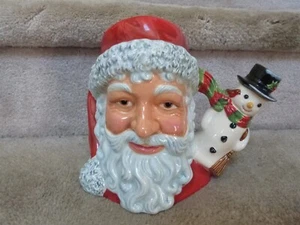 HTF VTG Royal Doulton Santa Claus Toby Jug Pitcher D. 7238 Snowman Handle 7.5" - Picture 1 of 10