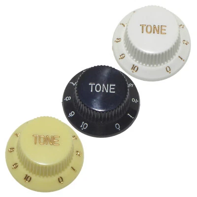 Guitar knob 0-10 tone volume any combination -T,V,TV,TTV black,white,Ivory strat - Image 1 of 2