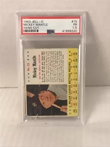 1963 Jell-O #15 - MICKEY MANTEL - HANDGESCHNITTEN - PSA 1,5 FR - NY New York Yankees - Bild 1 von 2