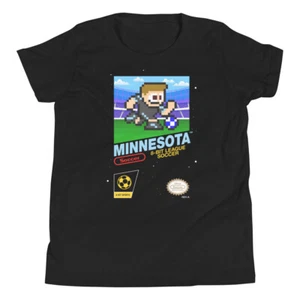 Minnesota United FC 8-bit Vintage League Soccer Jersey Youth Kid Boys T-Shirt - Picture 1 of 9