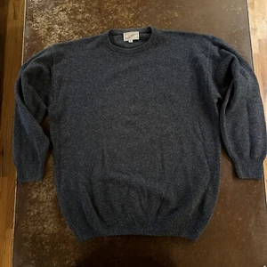 Vintage Kerry Traditions Ireland Men’s Wool/Silk Sweater XL Blue Crewneck NICE! - Picture 1 of 5