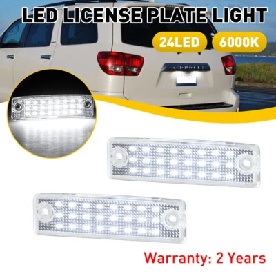 2x White LED License Plate Light Lamp For 1996-2022 Toyota 4Runner 01-22 Sequoia - Image 1 of 4