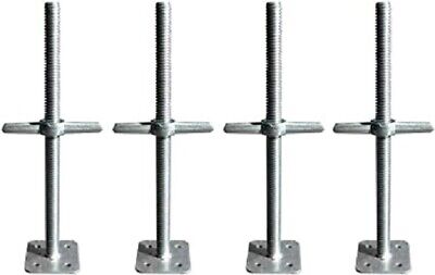 4 X New 600mm Adjustable Scaffold Base Screw Jack Heavy Duty FAST FREE DELIVERY • 47.99£