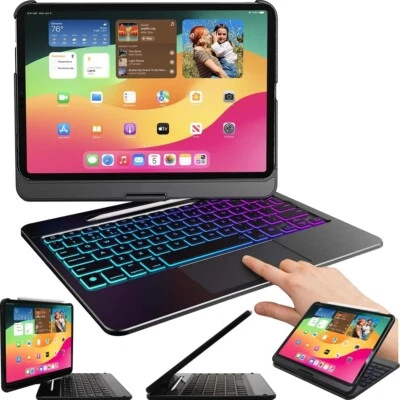Snugg iPad Air 13" Case Keyboard, Backlit Trackpad iPad Air Keyboard Case 360 - Image 1 of 4