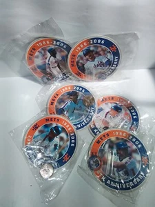New York Mets Six Coins + Six Discs, 1986-2006 - Picture 1 of 3