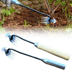 Carbon Steel Hand Weeder Rake Weeding Weed Remover Puller Manual Tool Garden - Picture 1 of 12