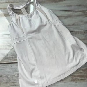 Women’s white Athleta bra top white size medium sleeveless t Back Athletic - Picture 1 of 13