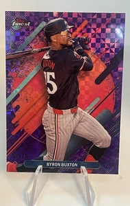 2025 Topps Finest Byron Buxton #274 Rare Purple Checkerboard Refractor /75 - Bild 1 von 2
