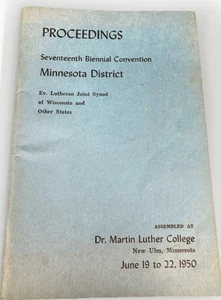 VTG 1950 Seventeenth Biennial Lutheran Church Proceedings Minnesota Convention - Bild 1 von 6