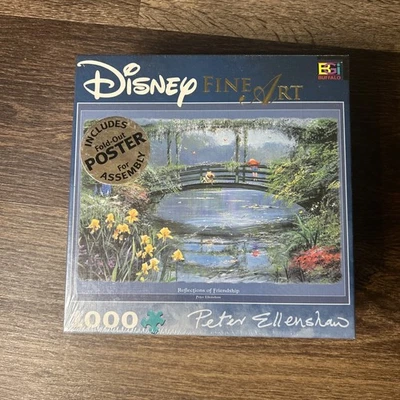 NEW Disney Fine Art Puzzle Winnie the Pooh Reflections of Friendship 1000 Pieces - Image 1 of 4