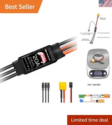 Compact Brushless Motor Speed Controller BEC 5V: Performance and Safety Rated - Image 1 of 4