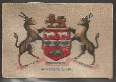 WILLS AUSTRALIAN-ARMS OF THE BRITISH EMPIRE 1910 (SILK SILKS)-#36- RHODESIA - Image 1 of 2