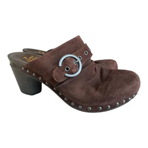 Dansko Nadine Clog Heel Brown Suede Women size 38 US 7.5-8 - Picture 1 of 7