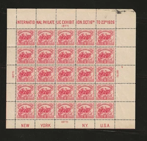 US Scott #630 mint never hinged 1926 White Plains Souvenir sheet og f/vf sound - Picture 1 of 2