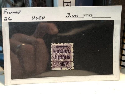 Dealer's Stock FIUME 26 Franco 15 overprint used - Image 1 of 2