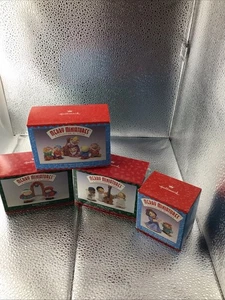 HALLMARK MERRY MINIATURES ORNAMENT SETS NIB SET OF 4 1996 AND 1997 - Picture 1 of 12