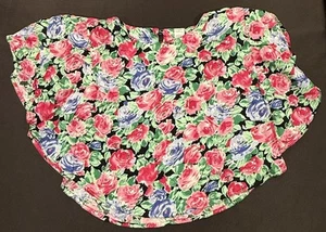 ZAKKS of California Floral Vintage Removable Padded Shoulder Shirt Top Size S/M - Picture 1 of 8