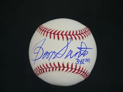 RON SANTO SIGNED BASEBALL WITH "342 HRS" INSCRIPTION JSA COA *B1318 - Image 1 of 4