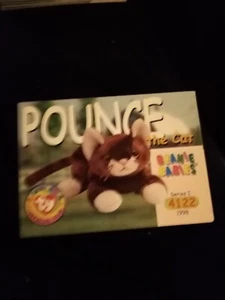 Xm40 Ty Beanie Baby Trading Card - Series 1 1998 4122 Pounce  - Picture 1 of 1