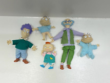 1997 Nickelodeon Rugrats Mattel Plush Dolls Lot Grandpa, (2) Tommy, Phil & Stu