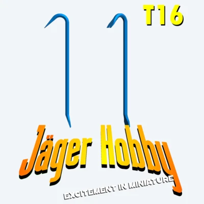 T16 – Short Pry Bar | Scale Model Tool Accessory - Image 1 of 3