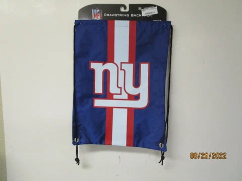 NFL New York Giants Big Logo Drawstring Back Pack - New - Free Ship! Cover