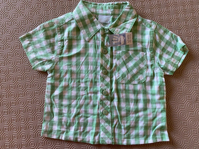 CHECKERED SHORT SLEEVE BABY TEE