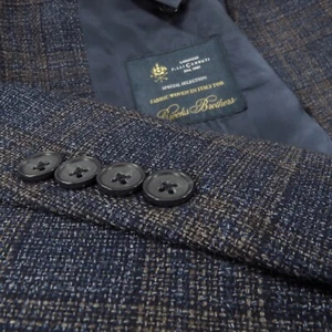Brooks Brothers Blazer Mens 42R Regent Fit Cerruti Basketweave Sport Coat Jacket - Picture 1 of 18