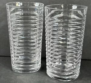 RALPH LAUREN MERCER Pattern Fine Crystal Glassware Pair - Picture 1 of 20