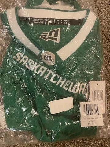 NWT Saskatchewan Roughriders New Era CFL Football Youth Jersey Adult Small Cover