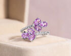 2.6 Ct Pink Sapphire Pear Shape & Natural Diamond F-G/VS-SI 14k White Gold Ring