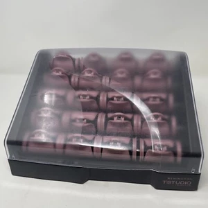 Remington T Studio Hot Rollers 20 Hair Curlers Flocked Silk Ceramic 20 Clips - Picture 1 of 8