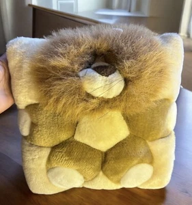 Vintage 1998 TWIE Pillow Lion square T.W.I.E. Angel Toy Corporation Plush Pillow - Picture 1 of 10