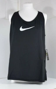 Nike Black Dri-FIT Women's Vest Gym Tank Top Slim Fit (Plus Size) UK SIZE 30-32 - Picture 1 of 3