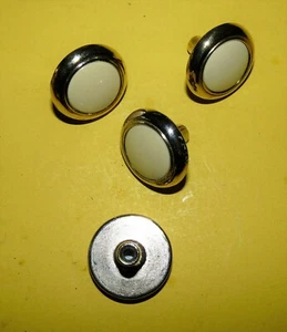 Good Used Allison 244APB 1-1/4" Knob W/White Ceramic Center &  Polished Brass - Picture 1 of 3