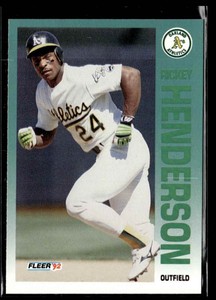 1992 Fleer Rickey Henderson Oakland Athletics #258