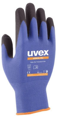 6 Pairs Uvex Safety Gloves 'Athletic Light' Precision Assembly/Handling Gloves