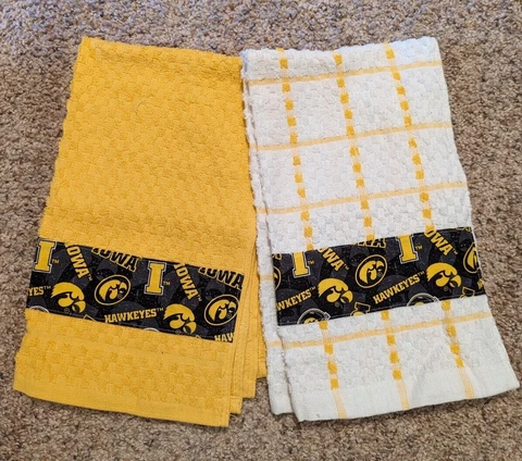 Iowa Hawkeyes Football Bar Tailgating Kitchen towel set of 2 Cover