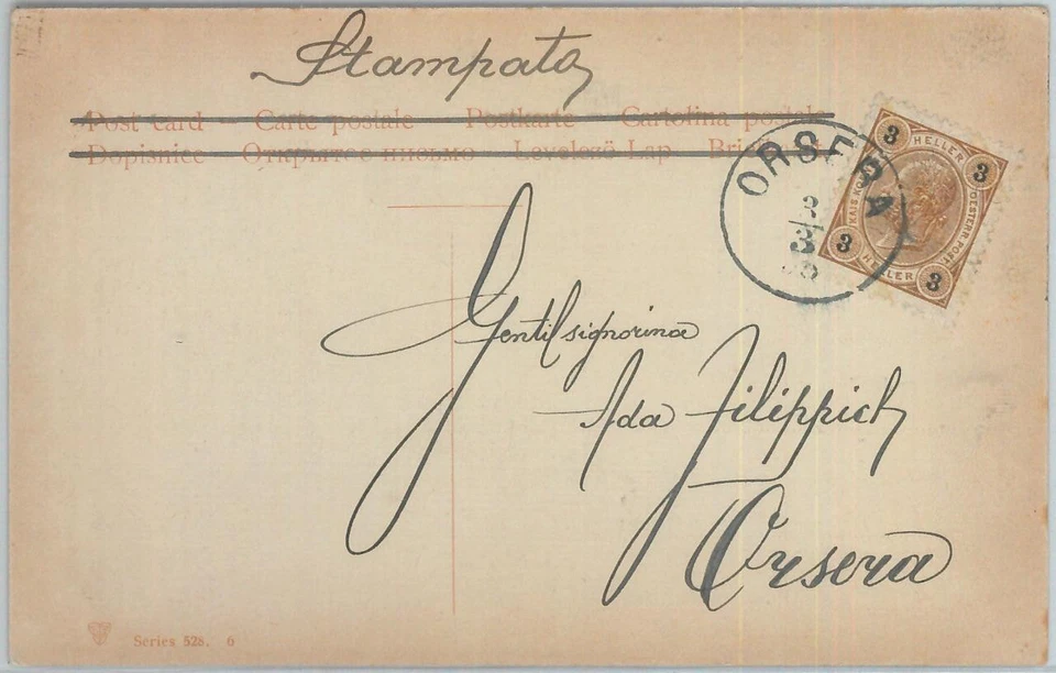 81885 - AUSTRIA Croatia - POSTAL HISTORY - POSTCARD from ORSERA - Image 1 of 1