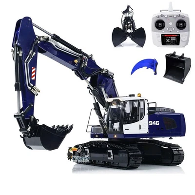 Metall 1/14 946 Spuren Hydraulischer RC Bagger 3Arme Digger für Clamshell Eimer - Bild 1 von 4